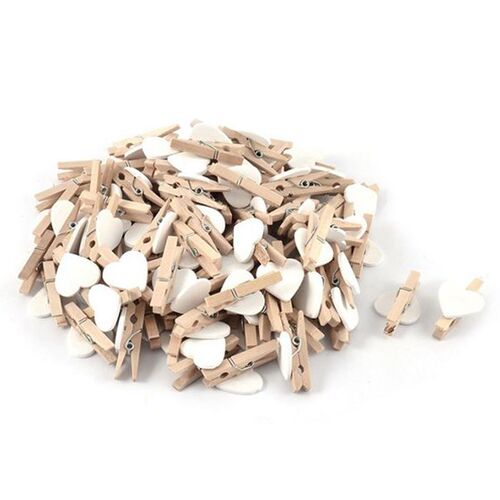 PPYY NEW -Small Mini Wooden Clothes Pegs / Decorative Pegs w