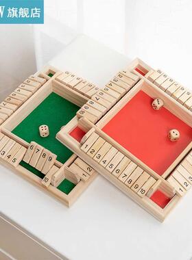 Amusing Shut The Box Dice 4 Players Board Game Kids Adults W
