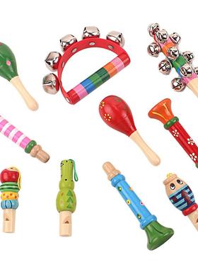 Toddlers Music Toys Sounding Toy Bed Bells Sand Hammer Whist