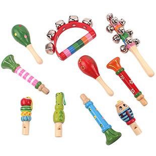 Toddlers Music Toys Sounding Toy Bed Bells Sand Hammer Whist