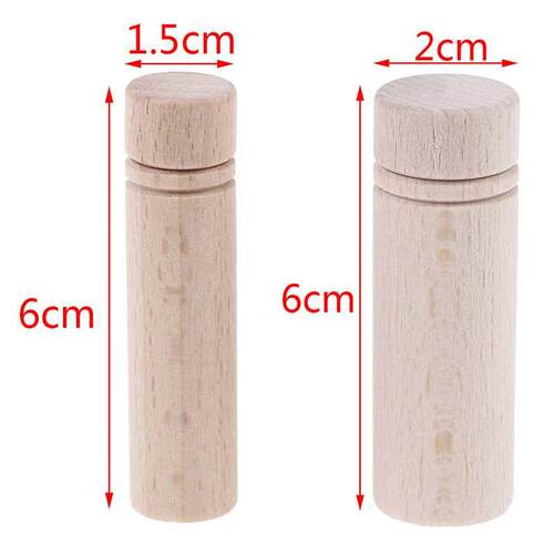 1Pc Wooden Portable Needle Storage Case Wooded Container