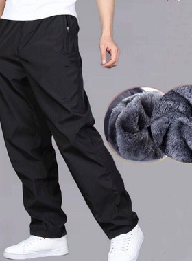 Men's Sweatpant Trousers Autumn Winter Plus Velvet Warm Pant