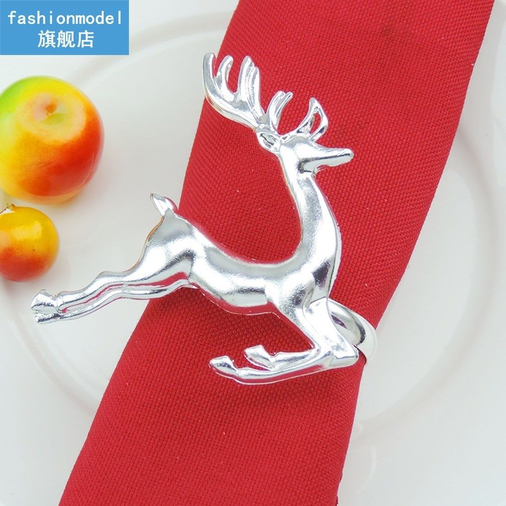 12pcs fawn animal napkin rings christmas holidays wedding pa
