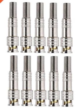 (10Pcs) RG59 BNC Male Plug Solderless Coupler Connector Adap