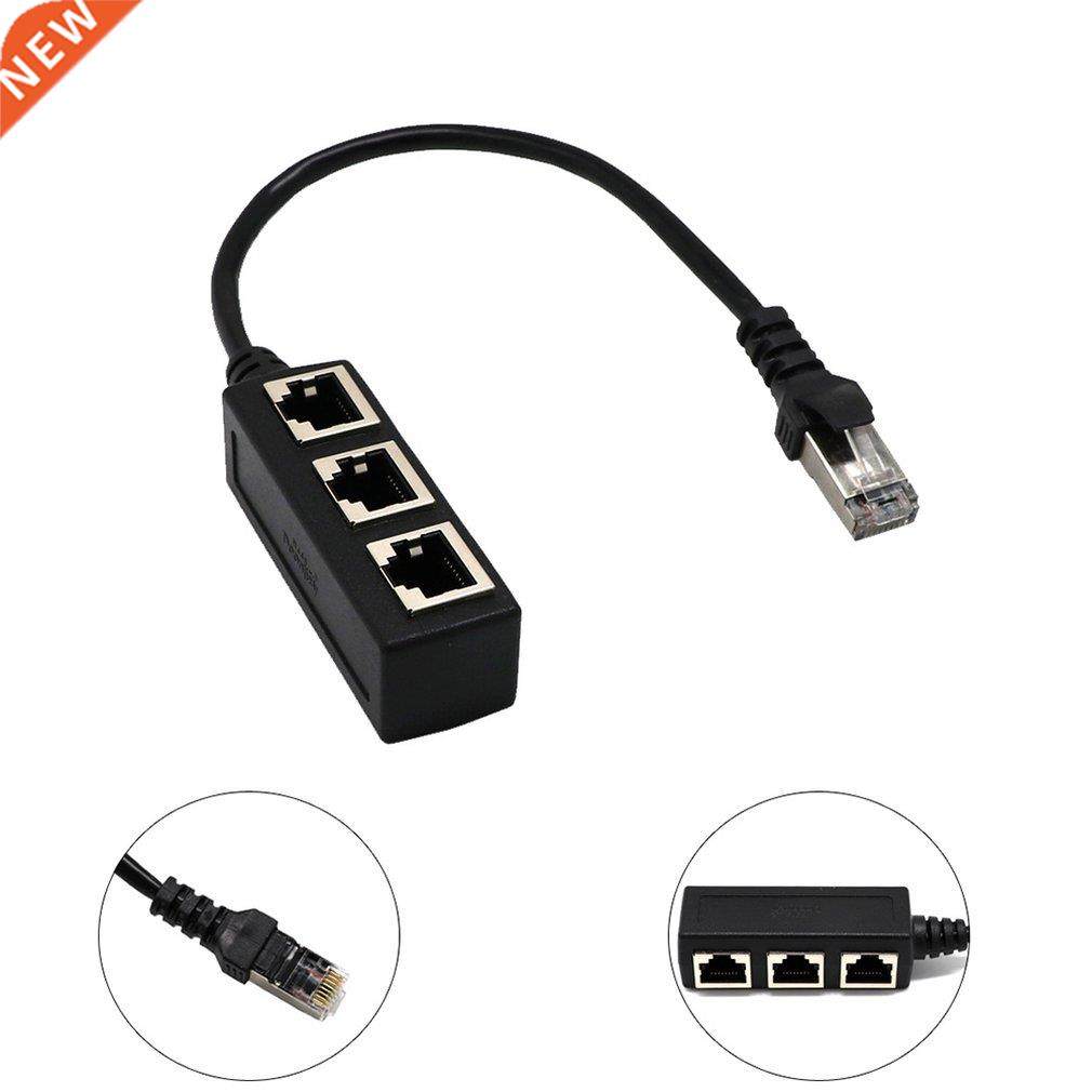 Splitter Ethernet RJ45 Cable Adapter 1 To 3 Port LAN Network