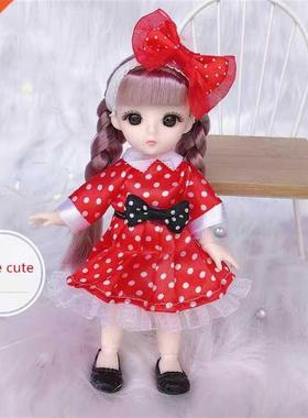 Mini 16cm BJD Doll 13 Movable Joints 1/12 Multi-color Hair P