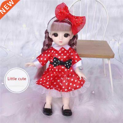 Mini 16cm BJD Doll 13 Movable Joints 1/12 Multi-color Hair P