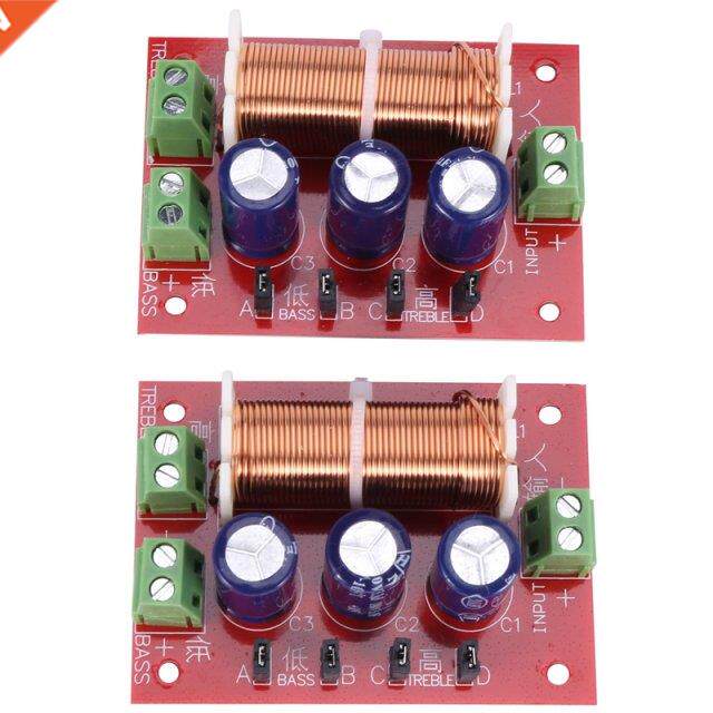 2Pcs 400W Speaker Crossover 2 Way Audio Adjustment Tweeter B