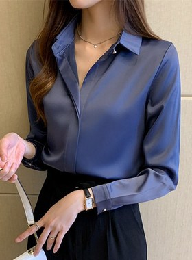 Silk Shirts Women White Shirt Women Long Sleeve Shirts Blous