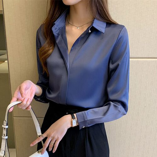 Silk Shirts Women White Shirt Women Long Sleeve Shirts Blous
