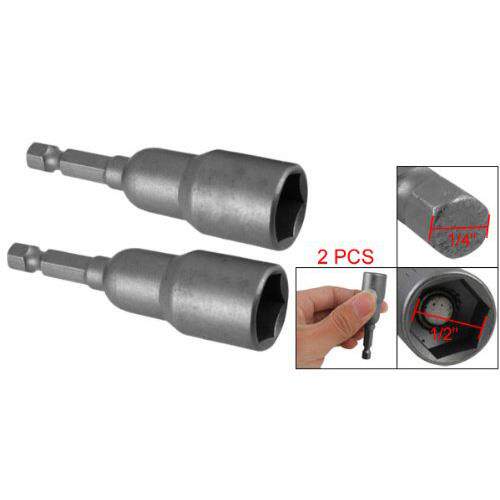 10x 2Pcs 1/4 Shank Tek Bit 13mm Hex Socket Spanner Nut Driv