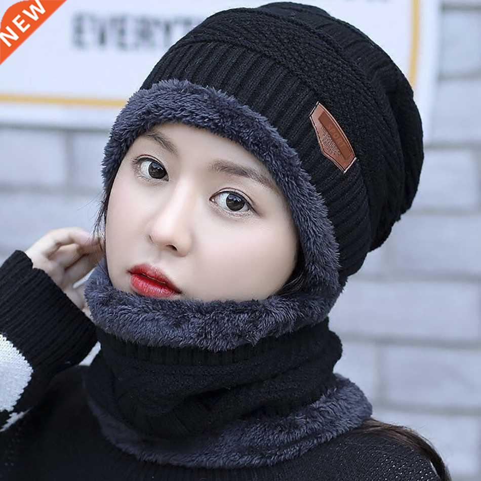 Winter Beanie Hats for Men Women with Thick Fleece Lined Sca
