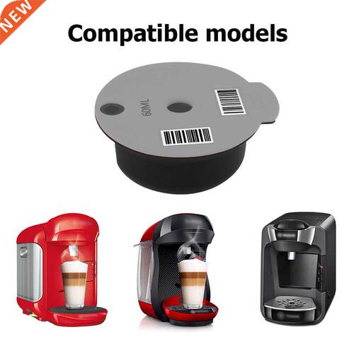 60/180ml Reusable Coffee Capsule Filter Cup with Spoon Brush
