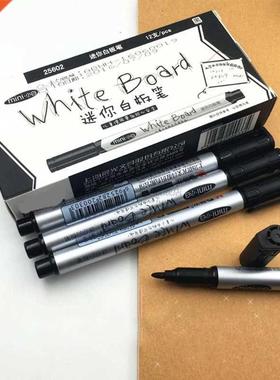 *12 pcs/Box Mini Black Dry Erase Marker Whiteboard Marker Pe