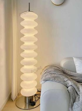 Mon Minimalist Floor Lamp White Jade Glass Standing Light