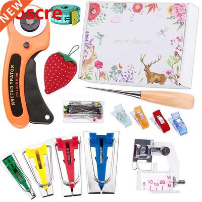 Fabric Bias Tape Makers Kit With Quilting Rotary Cutters, Se