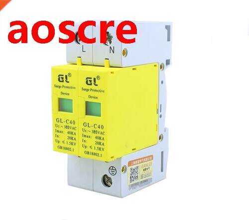SPD 1P+N 20KA~40KA D ~385VAC House Surge Protector protectio