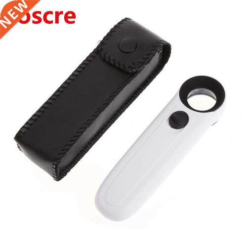 40X Handheld 2 LED Light Magnifier Reading Magnifying Glass