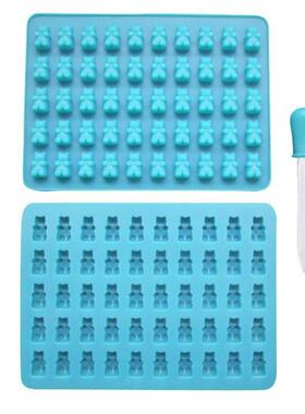 1PC 4 Colors 50 Holes Cavities Gummy Bears Soft Chocolate Si