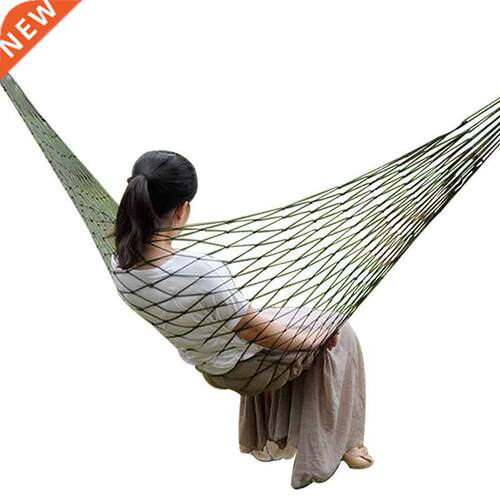 Portable Nylon Mesh Hammock Sleeping Bed For Outdoor Travel
