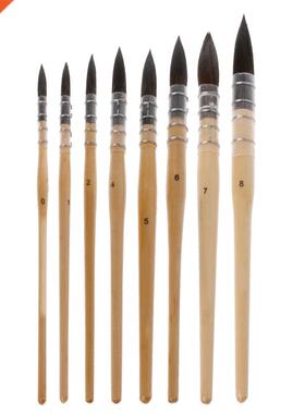 Handmade Nylon Hair Artist Watercolor Paint Brush For Waterc