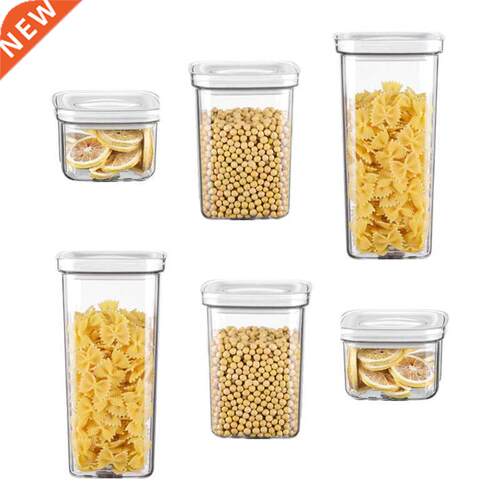 6Pcs Grain Food Storage Container Sealed Kitchen Pantry Stor