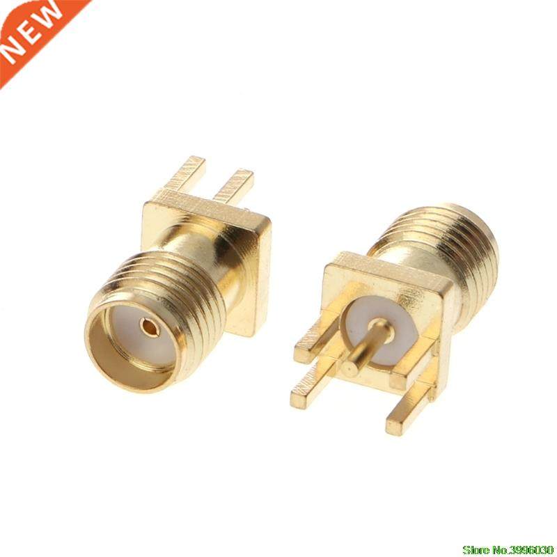 10 Pcs SMA Female Jack Solder Edge 1.6mm Space PCB Mount Str