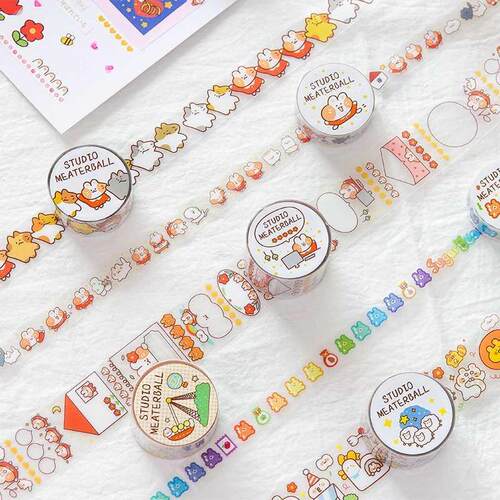 Cute Cat Fily Series Journal Washi Tape DIY Scrapooking