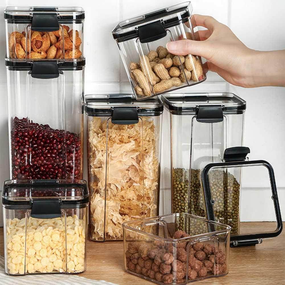 Airtight Food Storage Container Transparent Multigrain Seale
