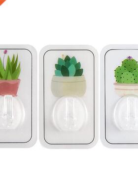 Plant Print Paste Type Seamless Self-Adhesive Hook Bedroom K