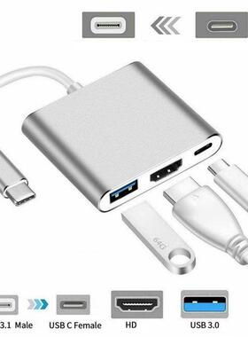 Type C USB C Hgh Speed 3 Port Mult Spltter Adapter For Le