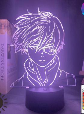 Anime My Hero Academia Shoto Todoroki Face Design Led Night