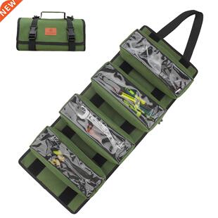 WESSLECO Large Roll Up Tool Bag For Electrician Tool Portabl