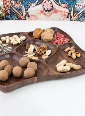 Whole Wood Wood Irregular Oval Solid Wood Pan Plate Fruit