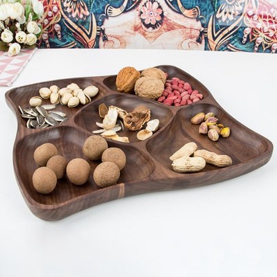 Whole Wood Wood Irregular Oval Solid Wood Pan Plate Fruit