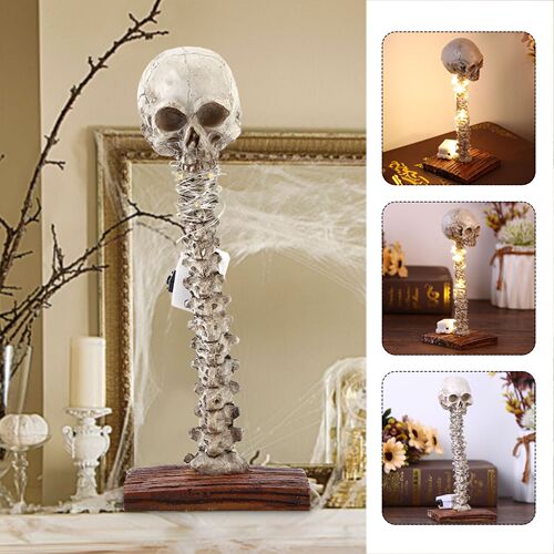 1pc Halloween Skeleton Lamp Gothic Skull LED Table Lamp Hall