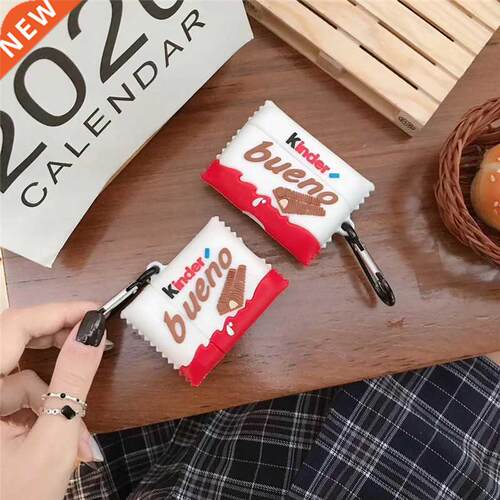 3D Kinder Bueno Chocolate Candy silicone cover for airpods p