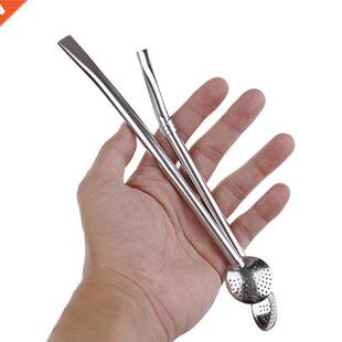 1PC Washable Stainless Steel Hot Drinking Straw Filter Handm