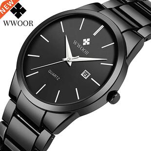 Men Watch 2021 Fashon Full Black Watch For Men WWOOR Top B
