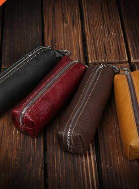 Genuine Cow Leather Men Women Key Bag Small Business Kay Cas