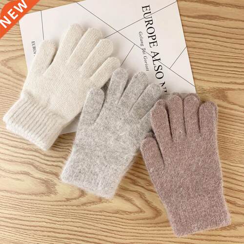 1 Pair Gloves Women	s Winter Cute Plush Warm Riding Glove