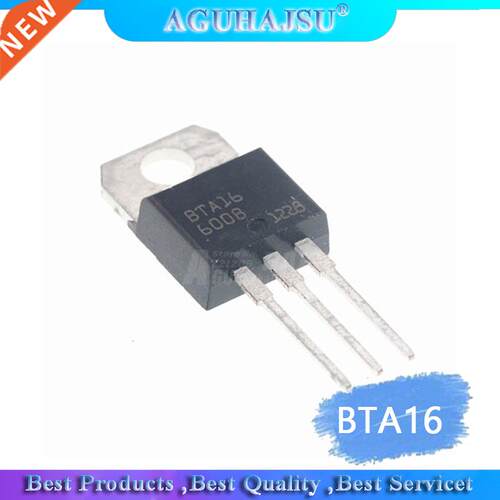 10pcs/lot BTA16 BTA16-800B O-220 800V / 16A / 1W triac new o