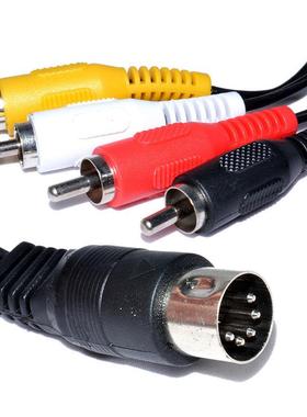 5 Pin Male Din Plug to 4 x RCA Phono Male Plugs Audio Cable