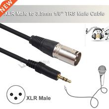 3m 3pin XLR Male to 3.5mm 1/8inch TRS Male Microphone Cable