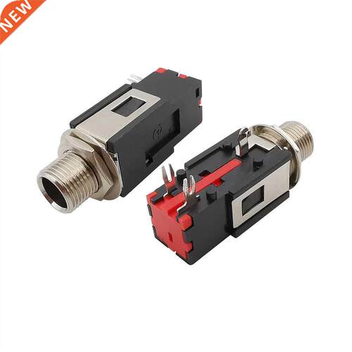 2Pcs 6.35mm 1/4Inch 3Pin Female Audio Stereo Phone Jack Head