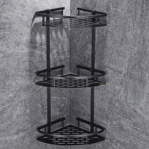 Wall Mounted Bathroom Shelf Aluminum Black bathroom Accessor