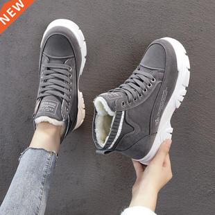 Ladies Casual Shoes Lace-up Fashion Sneakers Platform Snow B