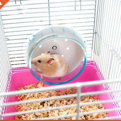 Pet Hamster Running Disc Toy Silent Rotatory Jogging Wheel H