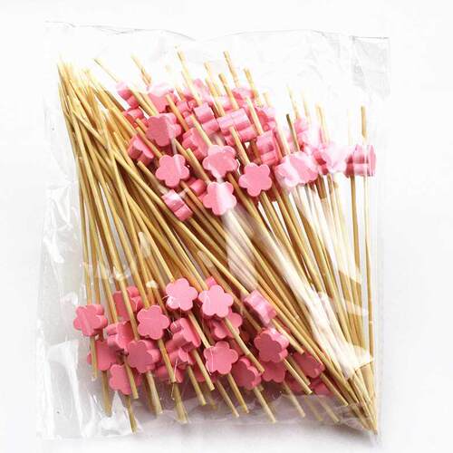 12cm 100Pc Golden Peach Heart Fruit Fork Sticks uffet Cupca