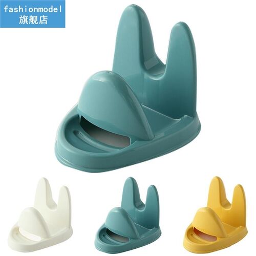 1pc Plastic Utensil Rest Creative Solid Color Spatula Holder